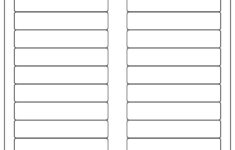 1" X 2" Blank Label Template - Ol114 for Pendaflex Printable Tab Labels Template