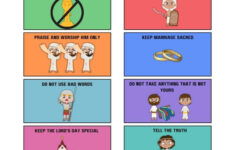 10 Commandments For Kids Printable | Healing Home with Free Printable 10 Commandments For Kids