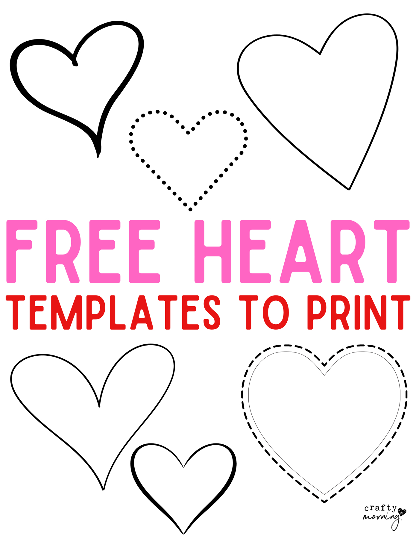 10 Free Printable Heart Templates - Crafty Morning throughout Free Printable Pictures of Hearts