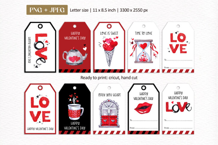 Valentine Day Labels Printable
