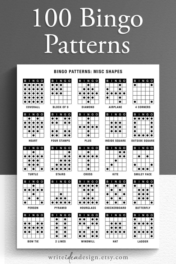 100 Bingo Patterns - Experience Bingo Like Never Before With Our with regard to Free Printable Bingo Game Patterns