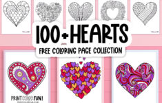 100+ Printable Heart Coloring Pages: A Huge Collection Of Hearts with Free Printable Pictures Of Hearts