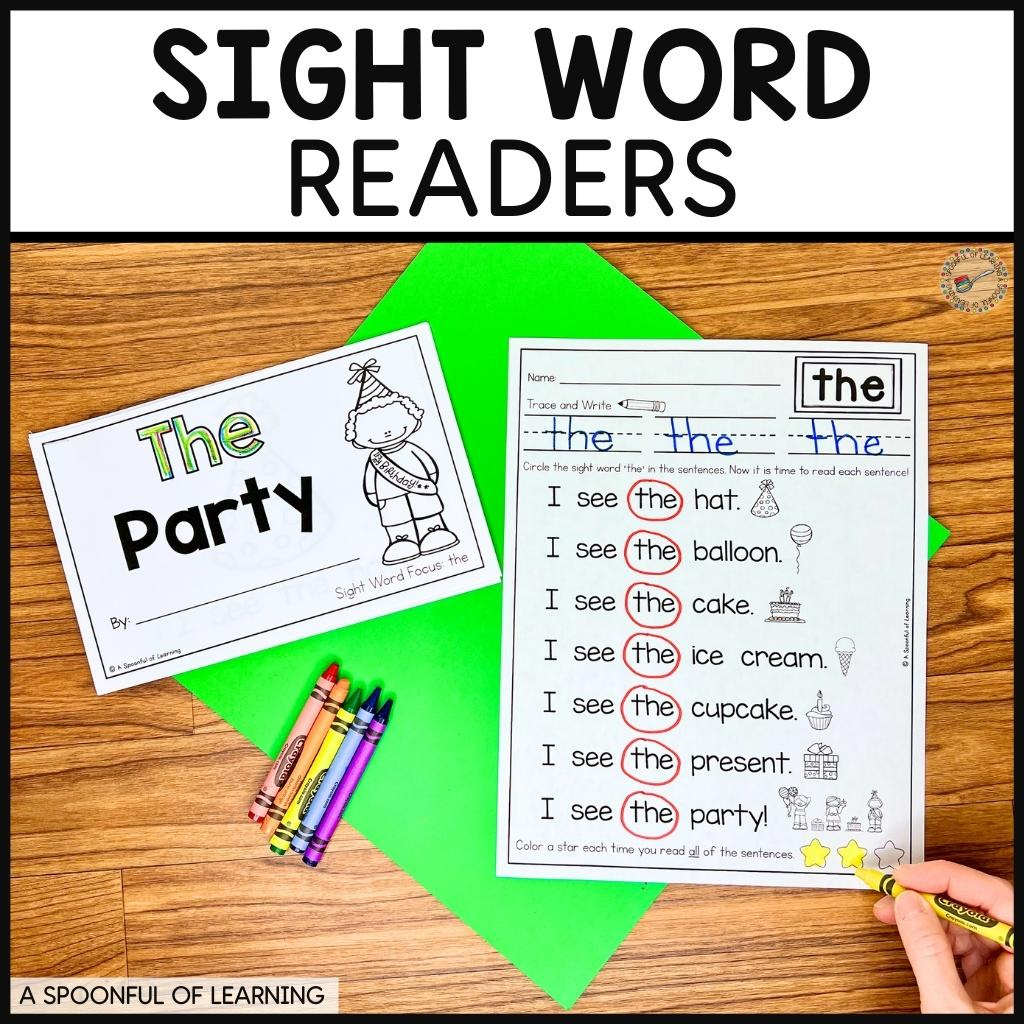 100 Printable Sight Word Readers For Kindergarten - A Spoonful Of in Free Printable Sight Word Books