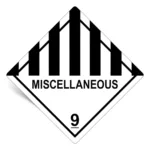 1000 Pieces Hazard Labels Class 9, With Text: Miscellaneous Inside Free Printable Class 9 Hazmat Label