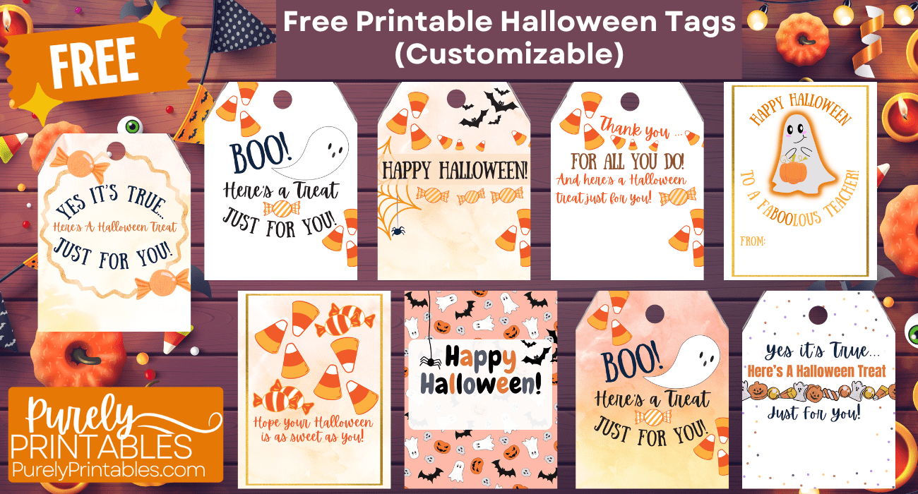 11 Free Printable Halloween Treat Tags Are Instant Downloads And intended for Printable Halloween Treat Bag Labels