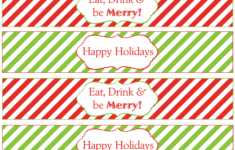 12 Days Of Christmas Diy Printable Freebies! Day 3 – Water Bottle with Free Printable Christmas Water Bottle Labels