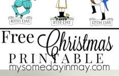 12 Days Of Christmas Printable within Free Printable 12 Days Of Christmas
