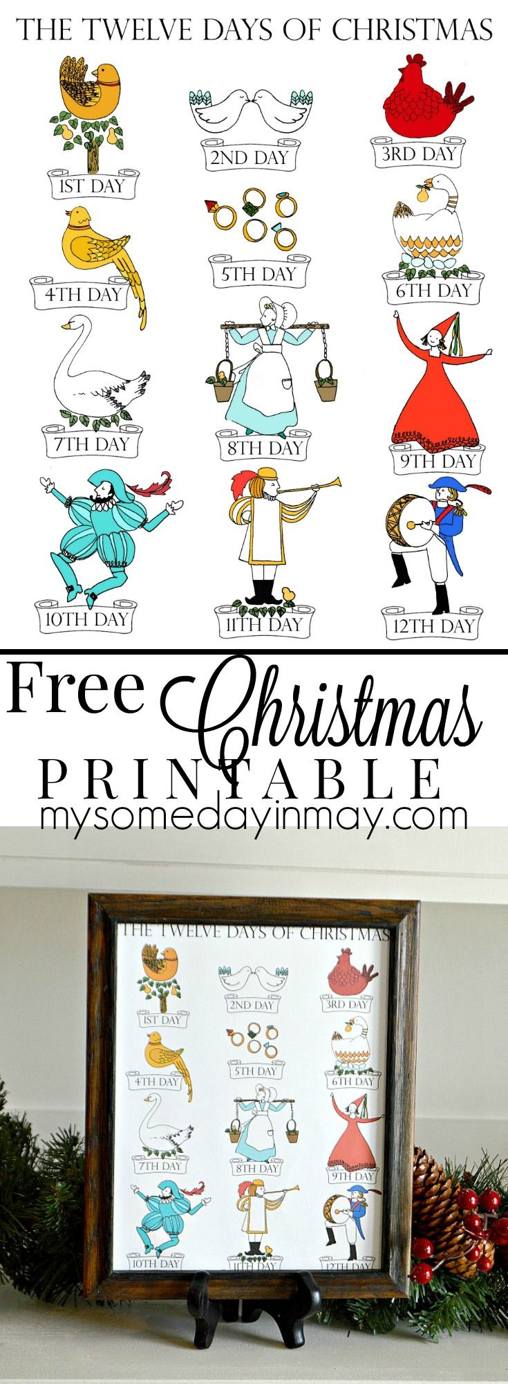 12 Days Of Christmas Printable within Free Printable 12 Days Of Christmas