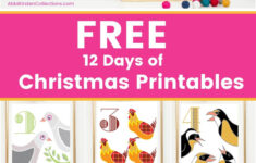 12 Days Of Christmas Printables: Free Christmas Printable Wall Art pertaining to Free Printable 12 Days of Christmas