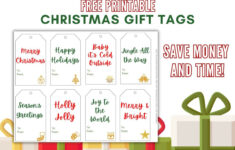 16 Catchy Christmas Tags For Creative Gifts Neighbors &amp; Friends inside Free Printable Christmas Label Template
