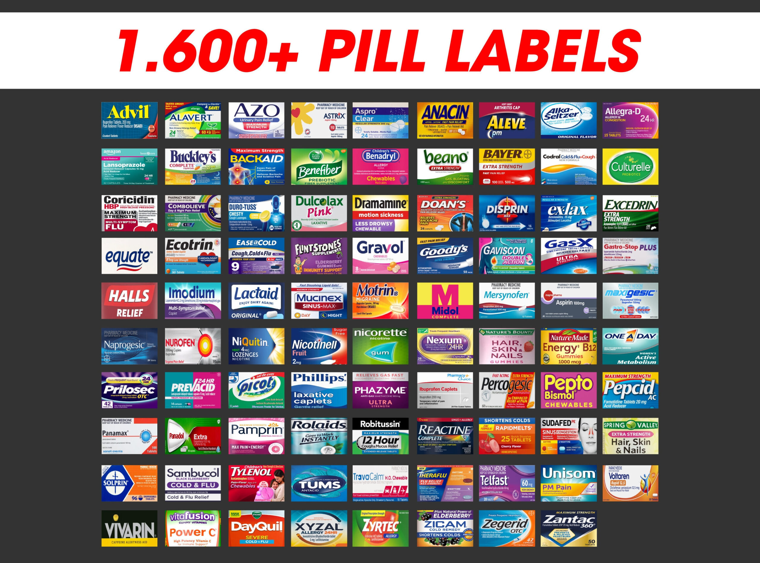 1734 Pill Labels: Pocket Pharmacy Organizer (Digital Download) - Etsy within Pill Case Labels Printable Free