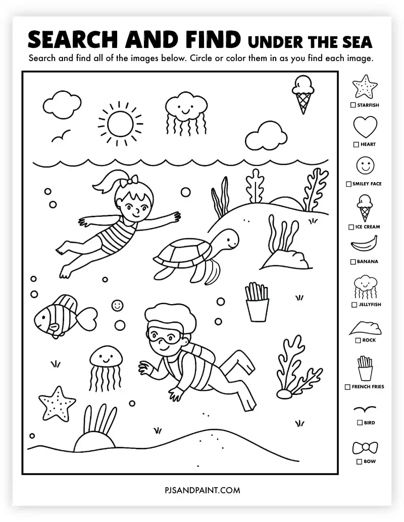 18 Free Printable Search And Find Activities - Pjs And Paint inside Free Printable Seek And Find