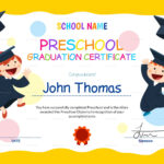 18+ Preschool Certificate Templates   Pdf In Free Printable Pre K Graduation Certificates