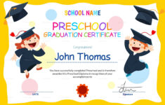 18+ Preschool Certificate Templates - Pdf in Free Printable Pre K Graduation Certificates