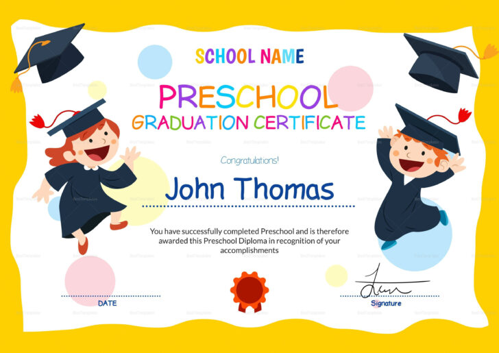 Free Printable Pre K Graduation Certificates