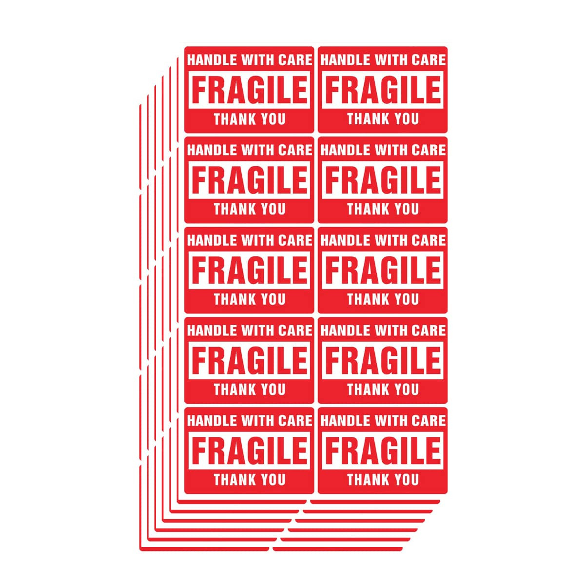 2 X 3 Inch Fragile Stickers Handle With Care Labels - (50 Sheet within Fragile Label For Shipping Printable