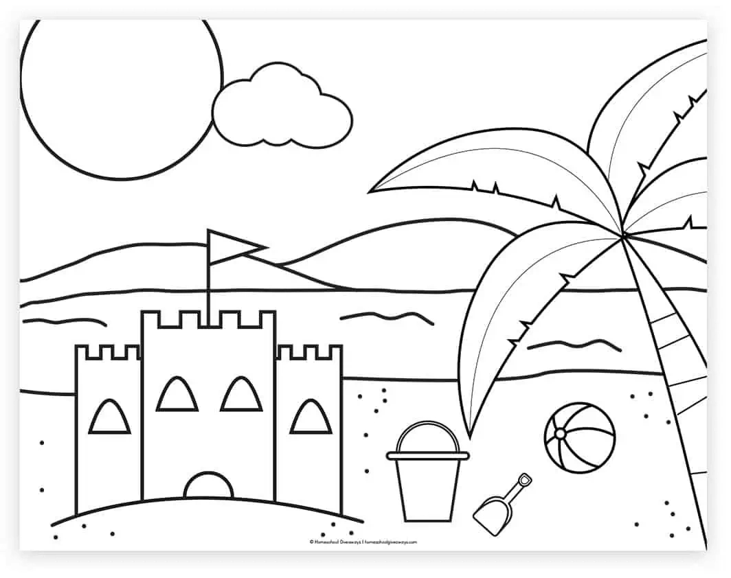 20 Beach Coloring Pages For Kids To Print For Free for Free Printable Beach Coloring Sheets
