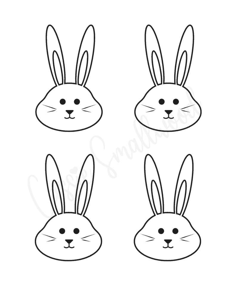 20 Cute Bunny Templates - Cassie Smallwood pertaining to Free Printable Bunny Face Template