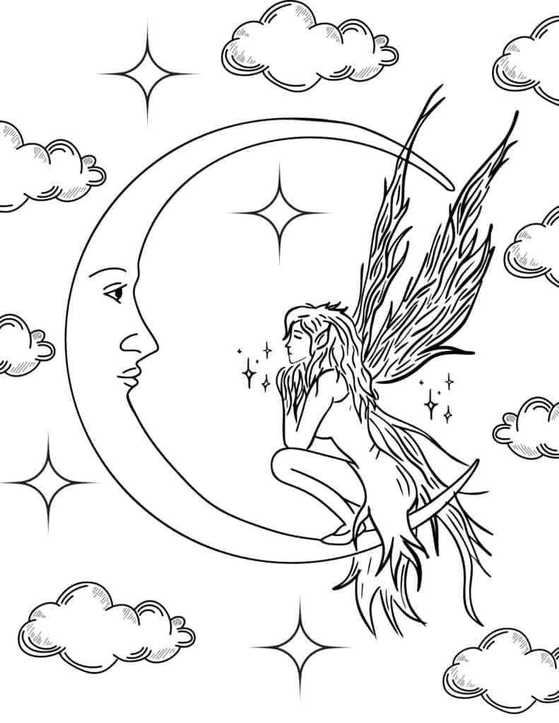 20 Free Printable Fairy Coloring Pages - Prudent Penny Pincher in Free Printable Coloring Pages Fairies