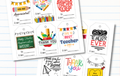 20 Free Printable Teacher Appreciation Tags - Prudent Penny Pincher regarding Teacher Appreciation Labels Free Printable