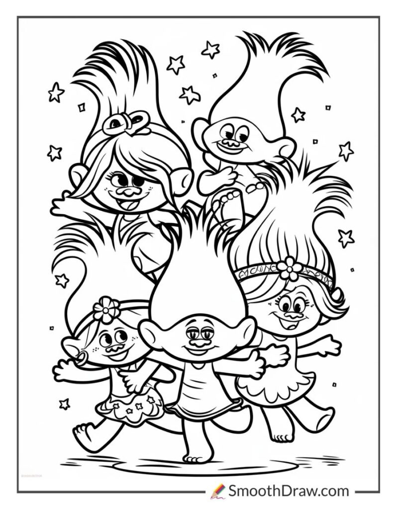20+ Free Trolls Coloring Pages (Printable Free Pdfs) inside Free Printable Coloring Pages Trolls