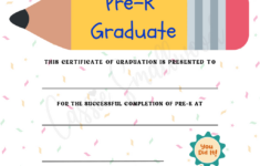 20 Preschool And Kindergarten Graduation Certificates (Free throughout Free Printable Pre K Graduation Certificates