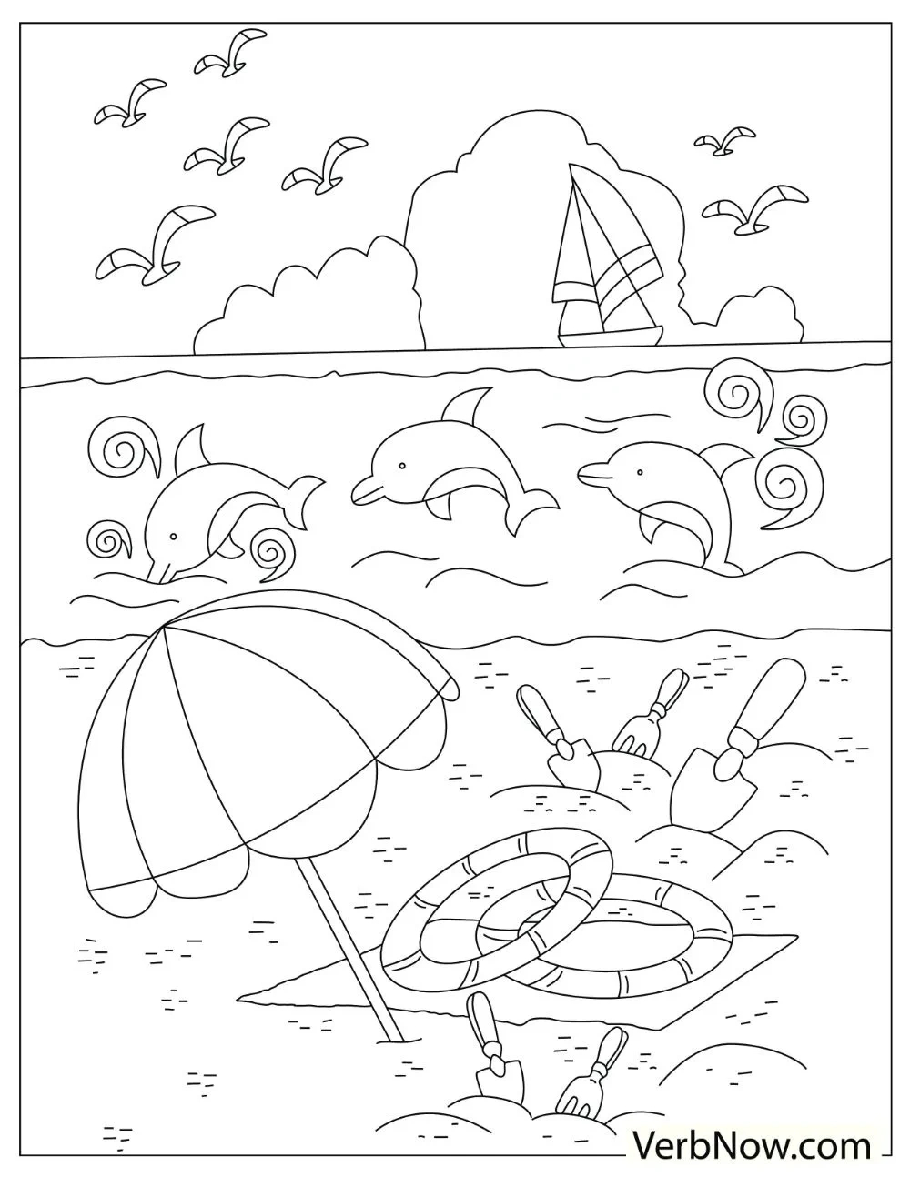 21 Free Beach Coloring Pages For Download (Printable Pdf) regarding Free Printable Beach Coloring Sheets