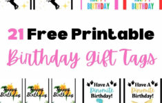 21 Free Printable Happy Birthday Gift Tags And Templates - throughout Printable Birthday Labels Free