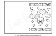 22 Coloring Birthday Cards For Mom Free Printables - Cassie Smallwood pertaining to Free Printable Birthday Cards For Mother