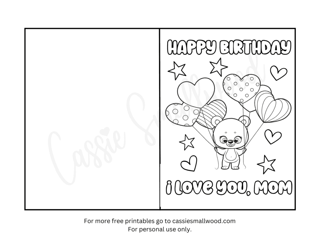 22 Coloring Birthday Cards For Mom Free Printables - Cassie Smallwood pertaining to Free Printable Birthday Cards For Mother