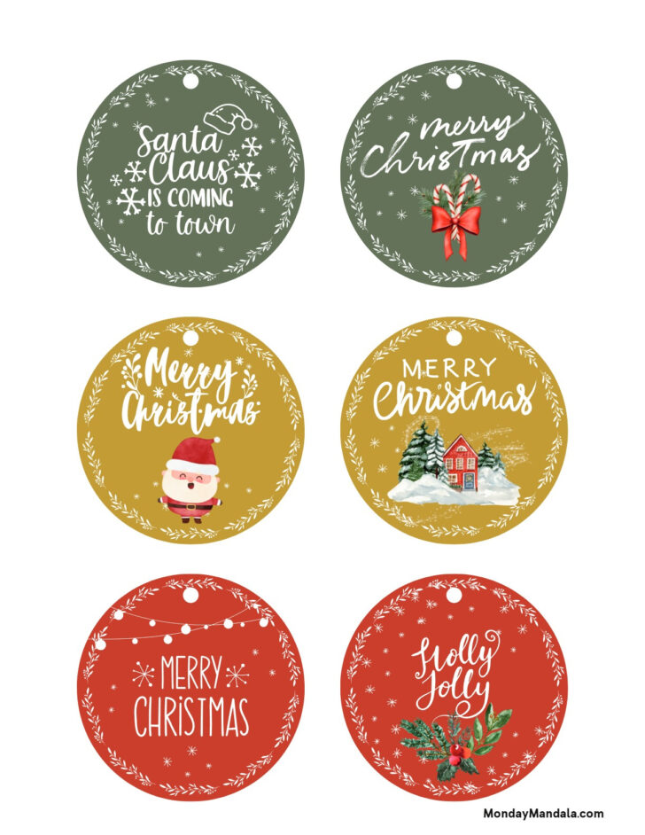 Free Printable Xmas Labels