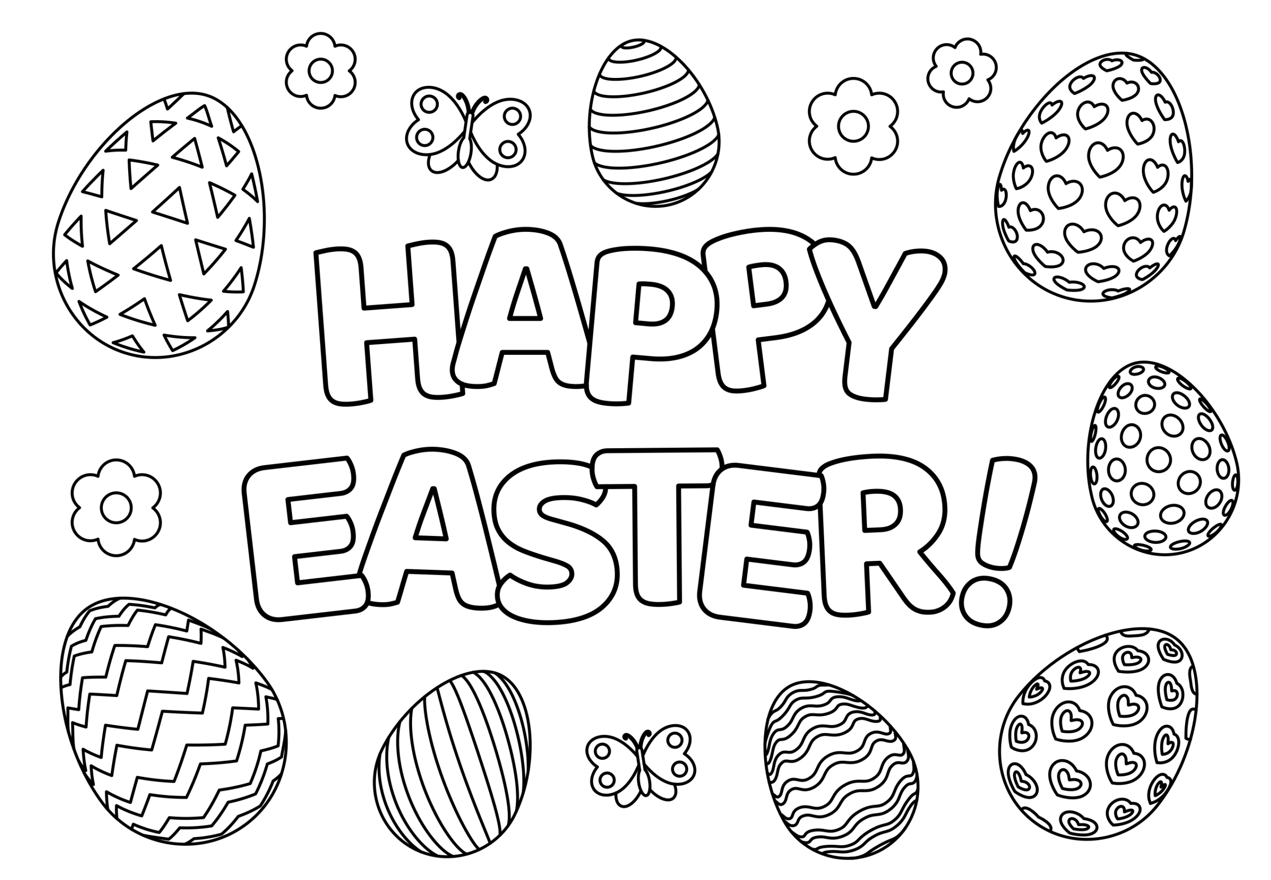 25 Free Printable Easter Coloring Pages For Kids And Adults - Parade in Free Printable Colouring Pages For Easter