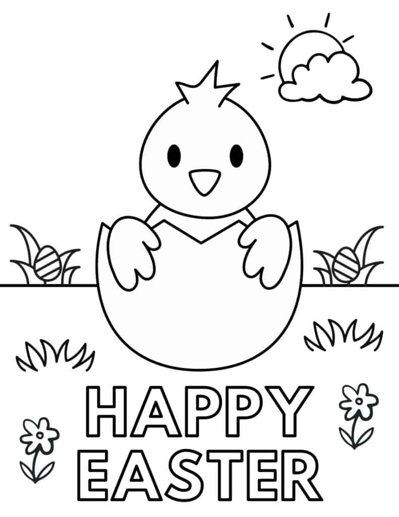 25 Free Printable Easter Coloring Pages For Kids - Prudent Penny within Free Printable Easy Easter Coloring Pages