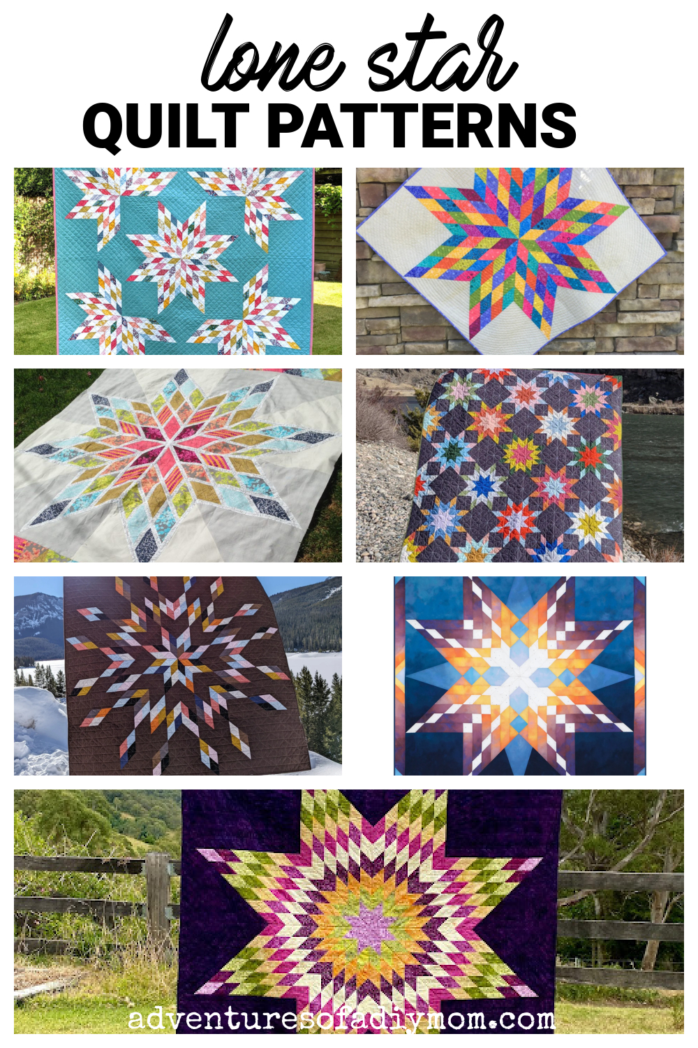 25+ Lone Star Quilt Patterns — Adventures Of A Diy Mom in Free Printable Lone Star Quilt Pattern