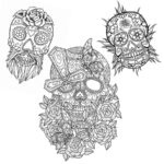 29 Free Sugar Skull Coloring Pages   Artsy Pretty Plants With Regard To Free Printable Sugar Skull Coloring Pages