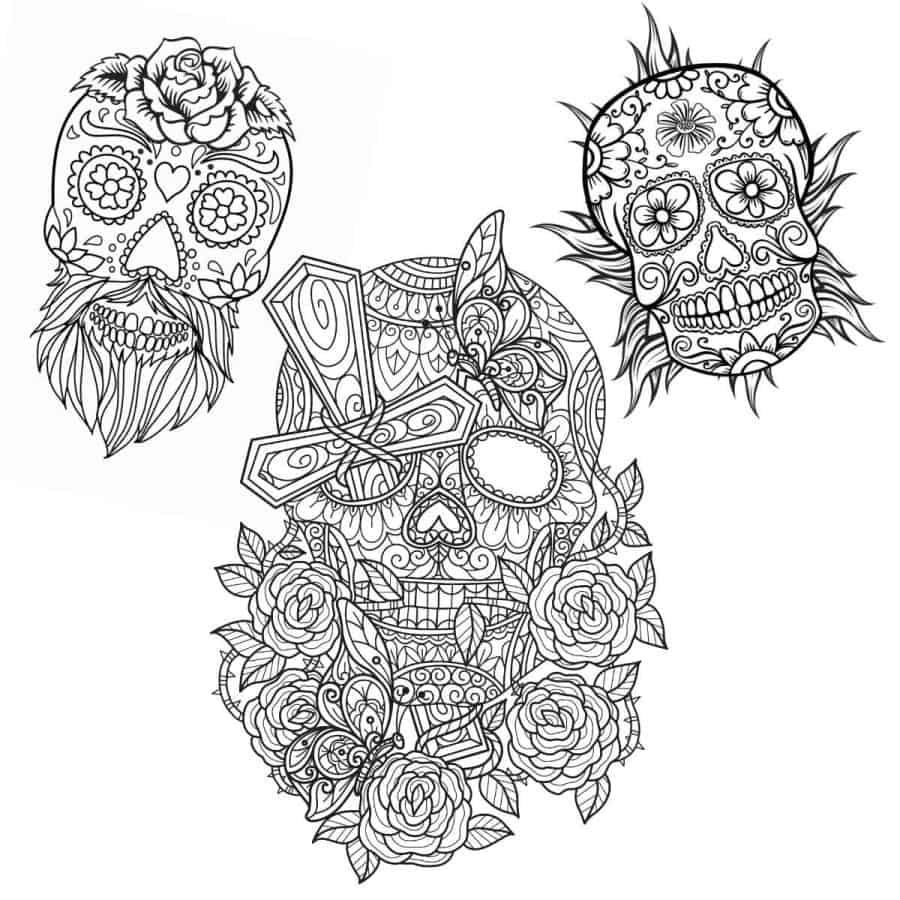 29 Free Sugar Skull Coloring Pages - Artsy Pretty Plants with regard to Free Printable Sugar Skull Coloring Pages
