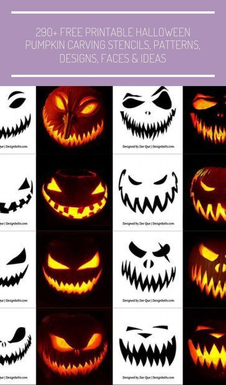 290+ Free Printable Halloween #Pumpkincarvingideastemplatesfree for Free Printable Pumpkin Carving Stencils Scary