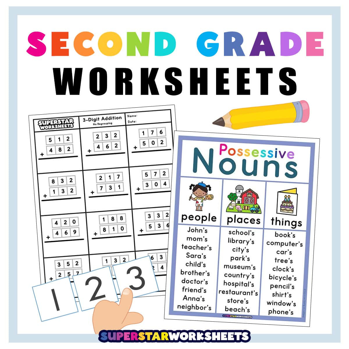 2Nd Grade Worksheets - Superstar Worksheets in Free Printable Second Grade Worksheets