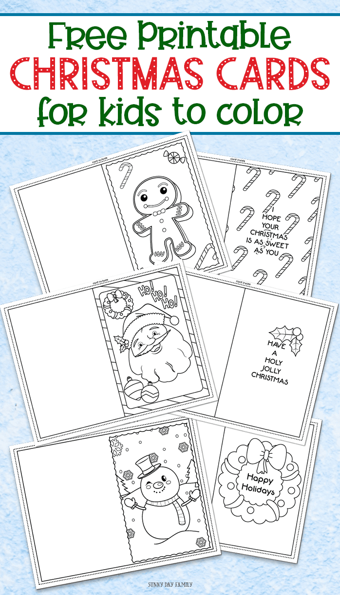 3 Free Printable Christmas Cards For Kids To Color | Sunny Day Family in Free Printable Template Printable Christmas Cards To Color