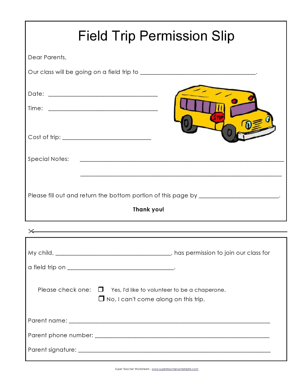 30 Permission Slip Templates (Field Trip, Scouts, Generic) throughout Free Printable Field Trip Permission Slip