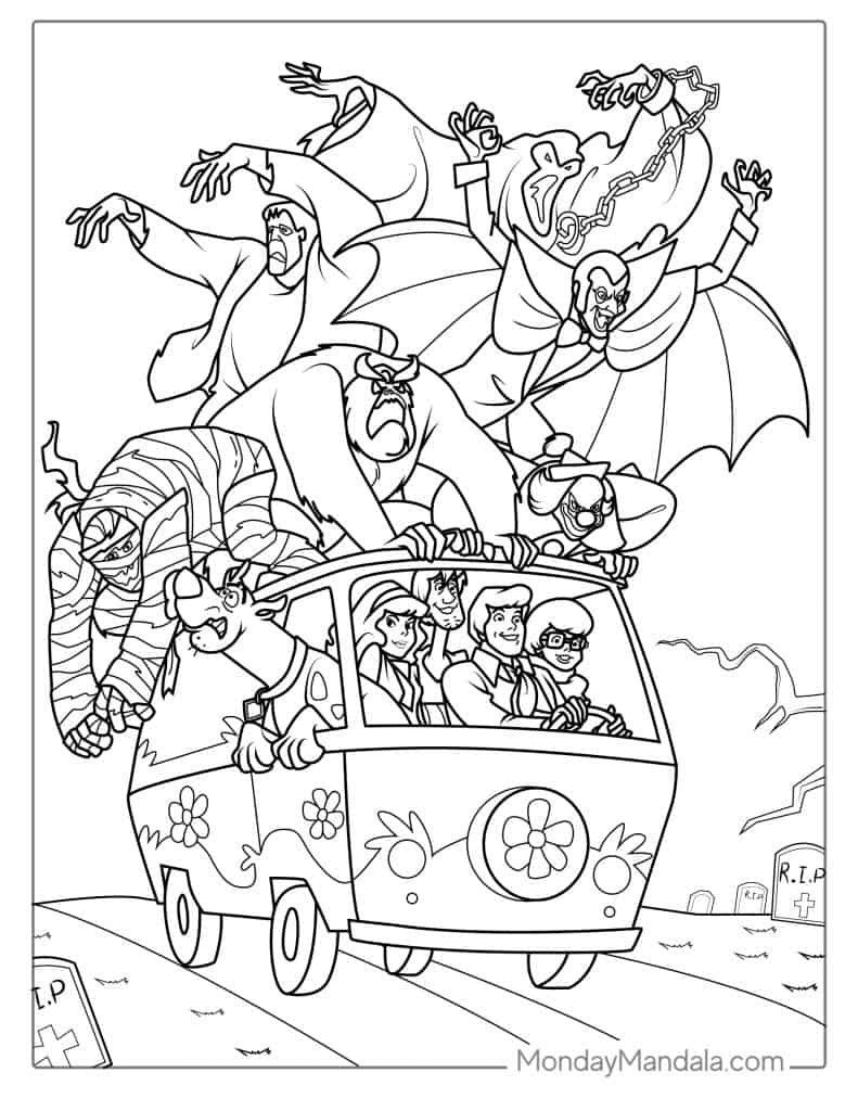 30 Scooby-Doo Coloring Pages (Free Pdf Printables) regarding Free Printable Scooby Doo Coloring Pages
