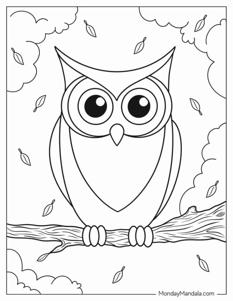32 Owl Coloring Pages (Free Pdf Printables) regarding Free Printable Owl Coloring Pages