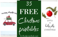 35 Free Christmas Printables To Deck Your Halls | Thrifty Decor intended for Free Printable Christmas Wall Art