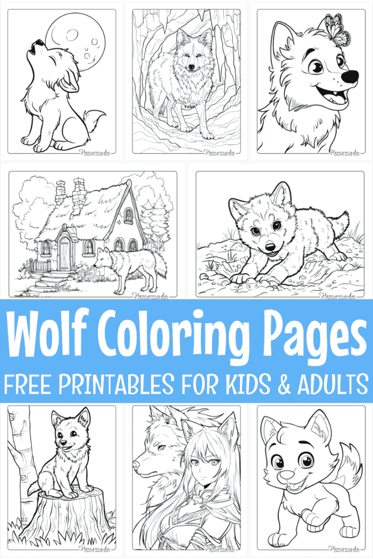 Free Printable Coloring Pages of Wolves