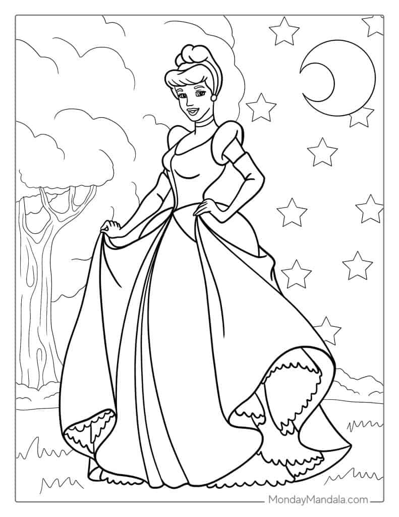 36 Cinderella Coloring Pages (Free Pdf Printables) with Free Printable Cinderella Coloring Pages