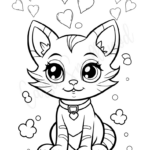 37 Cute Cat Coloring Pages   Cassie Smallwood Regarding Free Printable Coloring Pages Cats