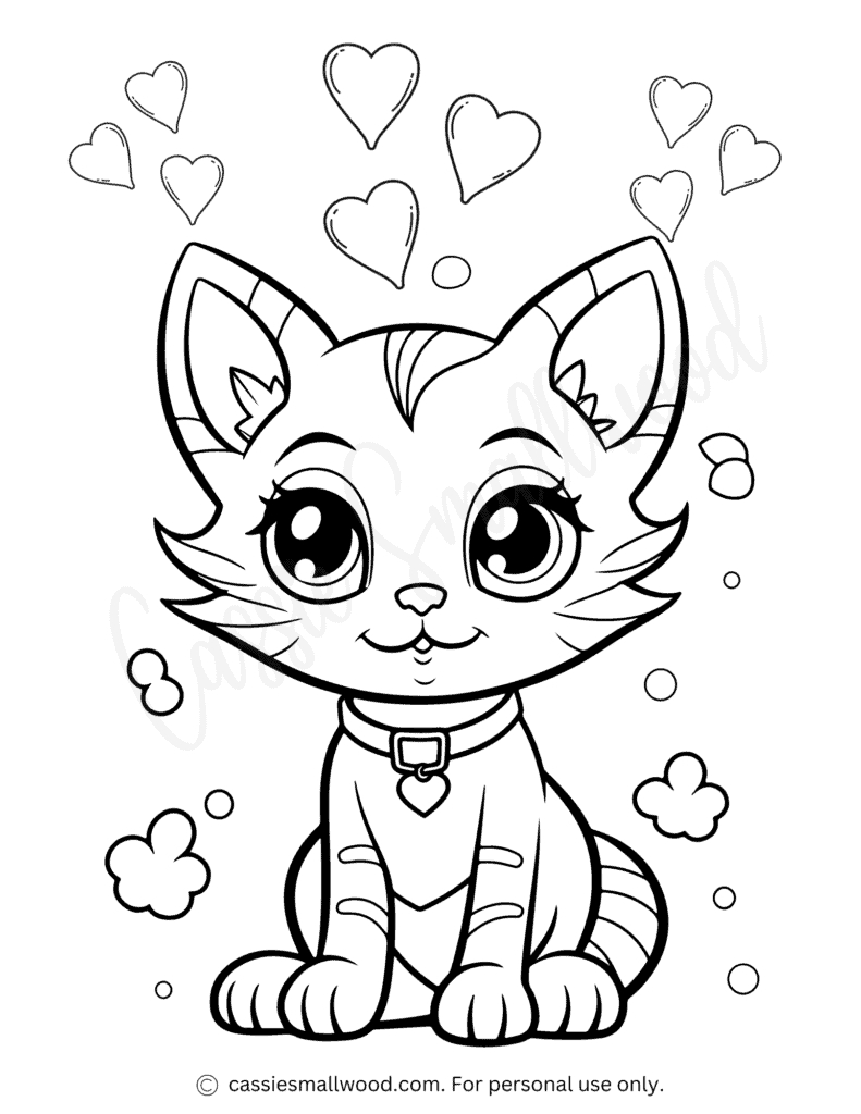 37 Cute Cat Coloring Pages - Cassie Smallwood regarding Free Printable Coloring Pages Cats