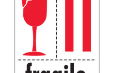 3×4 Fragile Glass With Up Arrow - Daybright Shipping Supplies within Glass Fragile Label Printable