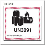 4 5/8" X 5" Custom Printed Un3091 Lithium Metal Battery Labels (500 Per  Roll) Intended For Lithium Shipping Label Printable