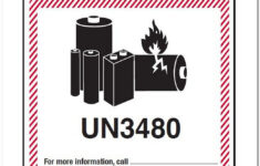 4-5/8" X 5" Custom Printed Un3480 Lithium Ion Battery Labels (500 Per Roll) in Un 3480 Label Printable